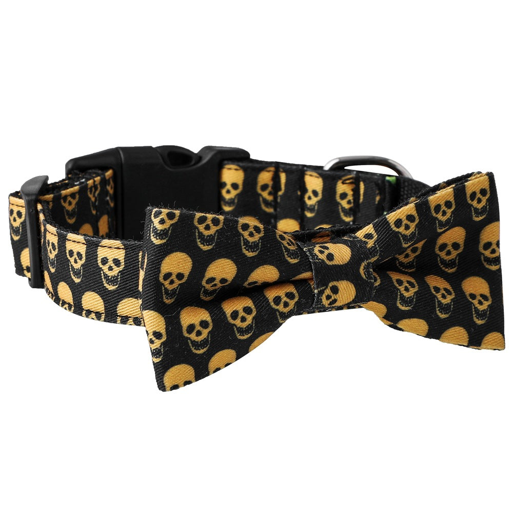 Skull Bat Ghost Eye Dog Collar