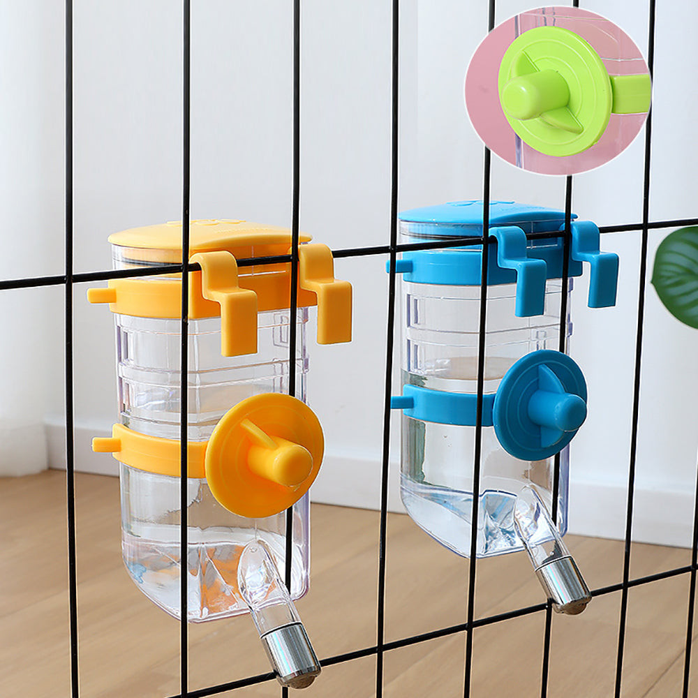No Drip Dog Kennel Water Bottle Dispenser For Crate, Dripless Pet Drinking Fountains Kettle With Automatically Feeding Water Hanging Cage Au