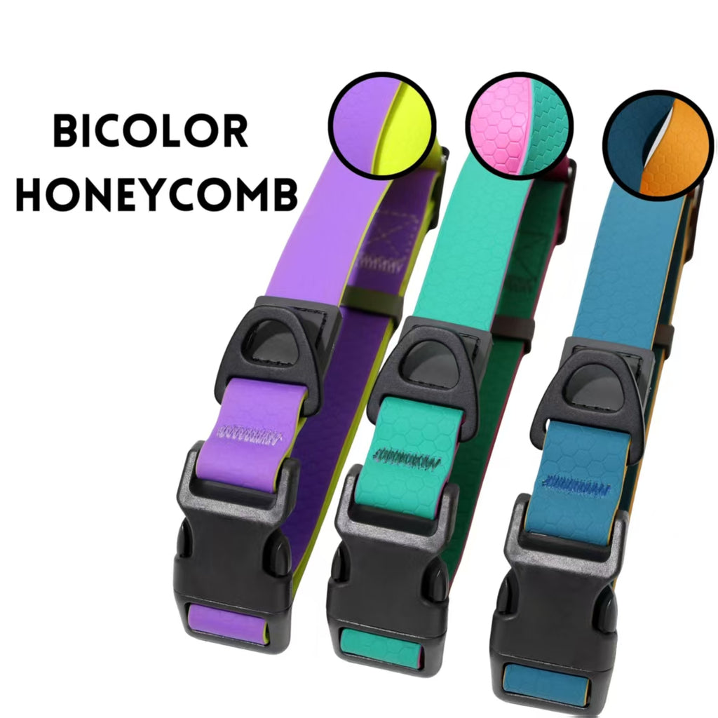 Honeycomb Embossed Dual-Color Pet Leash Set Is Stylish And Fashionable. The Embossed Surface Enhances The Leash'S Grip, Preventing Slippage