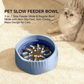 Blue Dual-Purpose Slow Food Bowl, Fast&Slow Food Can Be Freely Switched To Adapt To Different Pet Eating Habits, Cross-Border Hot Selling Pe