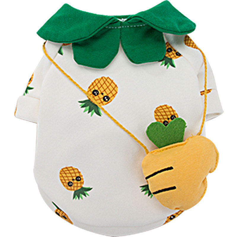 Pineapple Backpack Dog Clothes Pet Cute Breathable