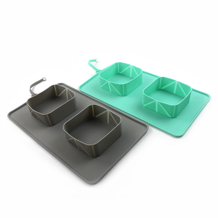 Silicone Folding Double Pet Bowl