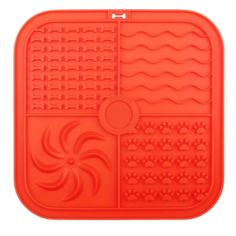 Bottom Suction Cup Non-Slip Silicone Pet Slow Food Mat