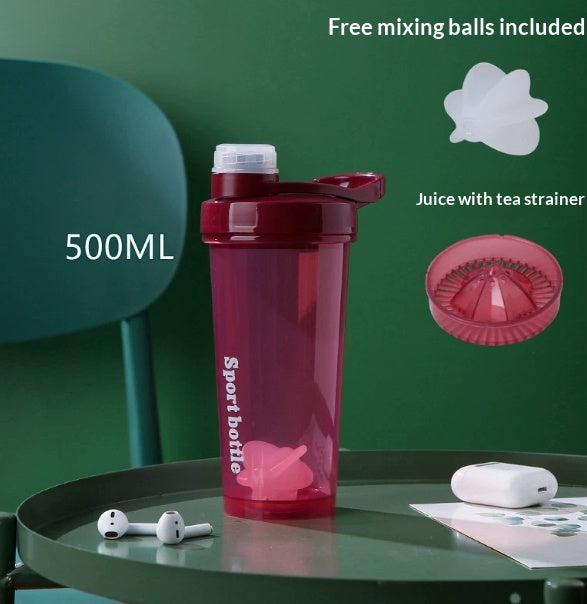 Large-Capacity Portable Travel Shaker Cup Water Bottle Mixing Mug