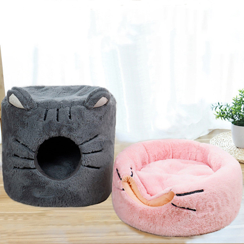 Warm Semi-Closed Round Pet Nest