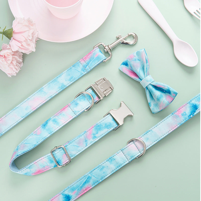 Custom Lettering Dog Collar Print Personality Suit