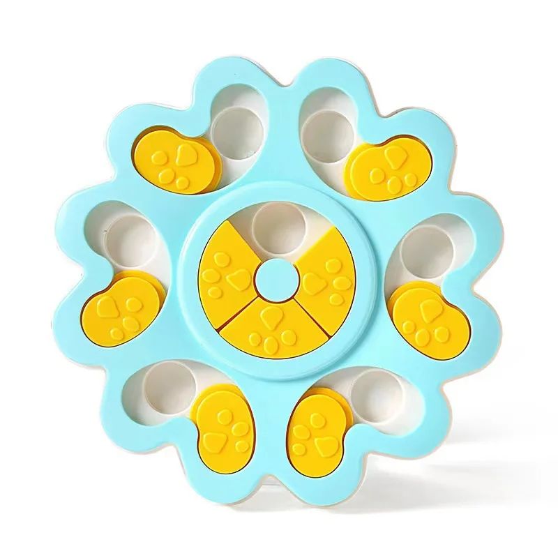 Dog Puzzle Slow Bowl Flower Shape Improve Pet Iq Interactive Feeder Non-Slip Anti-Choking Dogs Training Games Dog Accessories