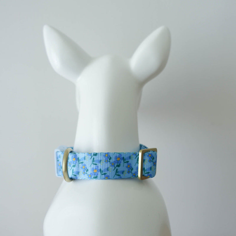 Lightweight Pet Collar with Blue Plastic Buckle