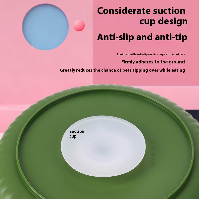 Pet Food Basin Rotating Game Board Anti-Choke Silica Gel Pad Feeding