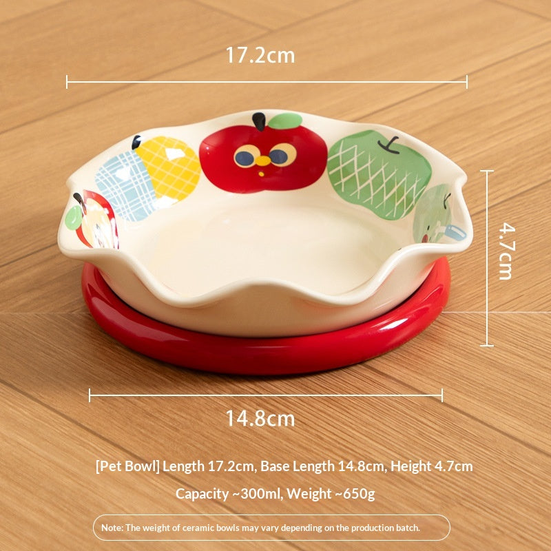 Cartoon Ceramic Pet Bowl