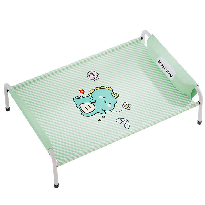 Cartoon Striped Camping Bed For Medium To Large Dogs