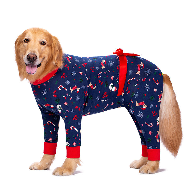 Anti-Fur Bow Big Dog Pajamas