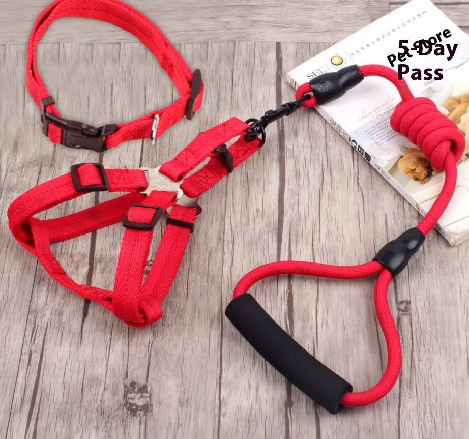 Dog Rope Collar and Chest Chain Set