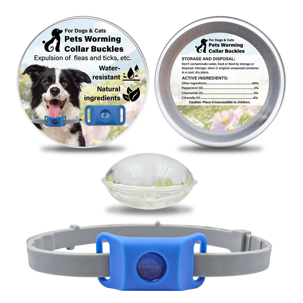 Pet Insect Repellent Button Collar Capsule Suit