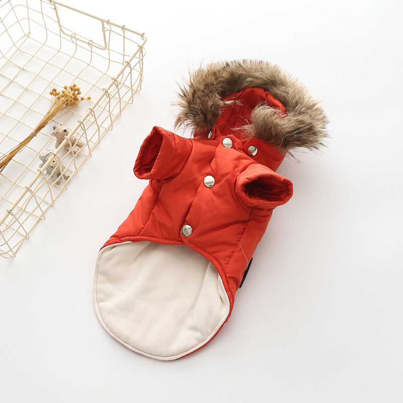Hooded Cotton Dog Coat