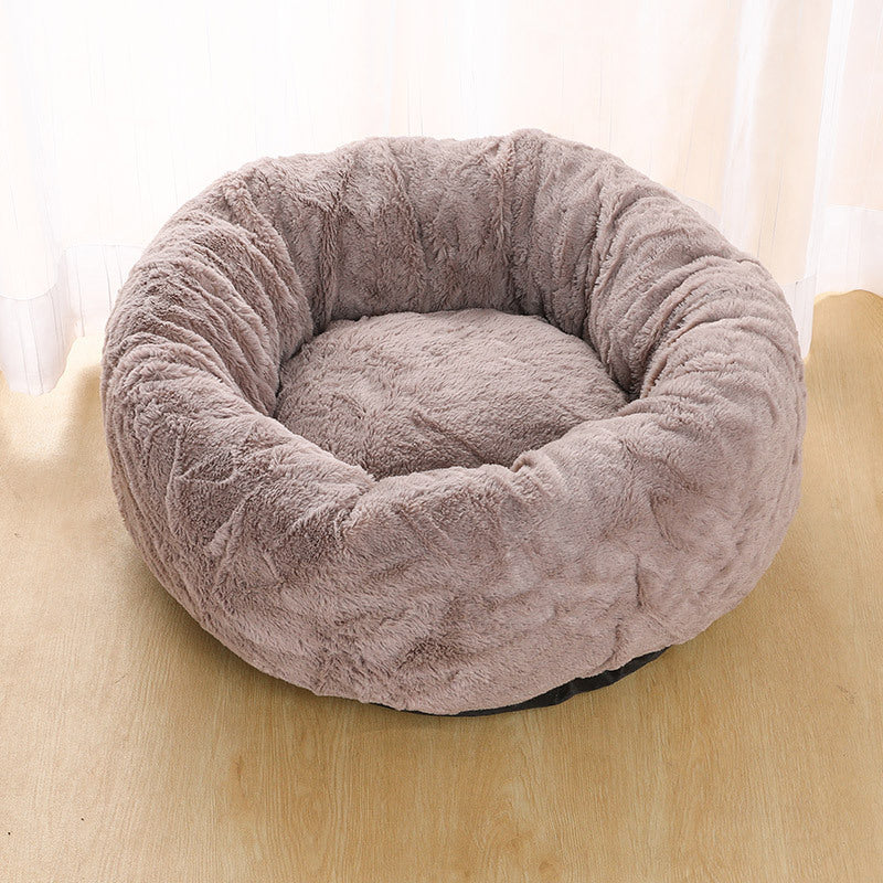 Autumn And Winter Thick Plush Round Pet Nest Mat