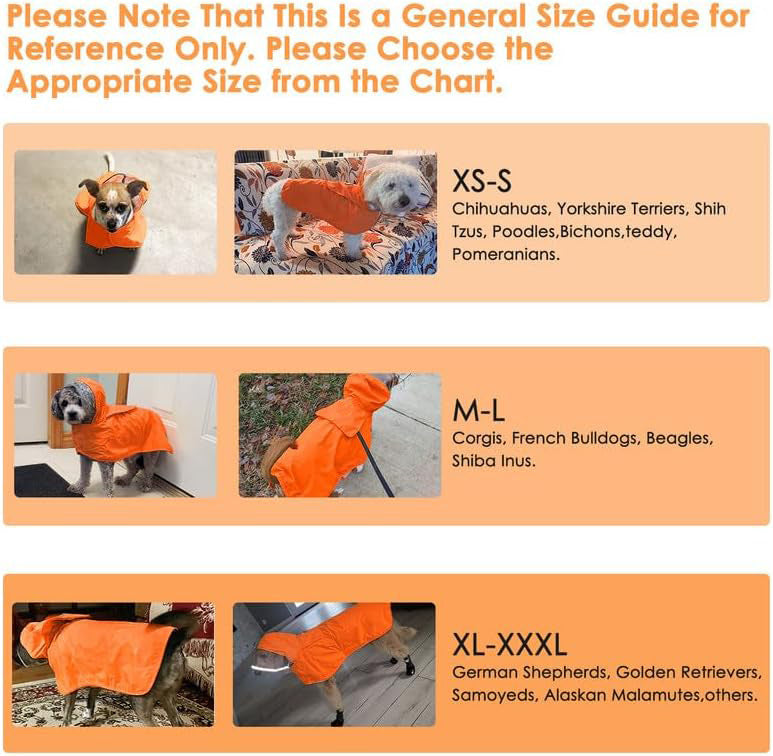 Waterproof Hooded Raincoat For Small Dogs