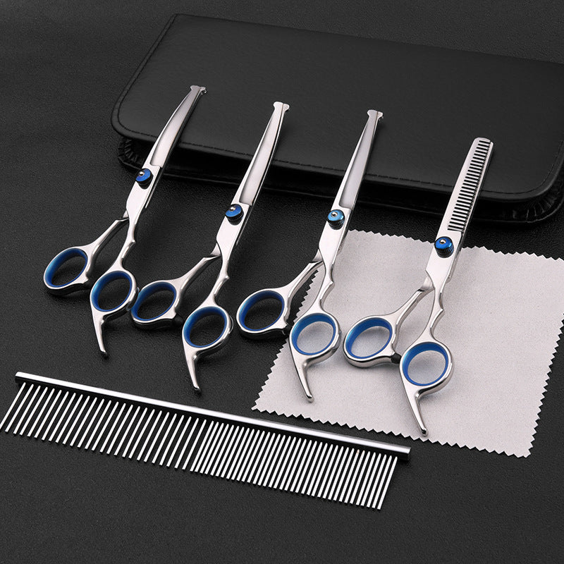 6-Inch Teddy Dog Hair Scissors Professional Pet Cleaning Beauty Tools Set