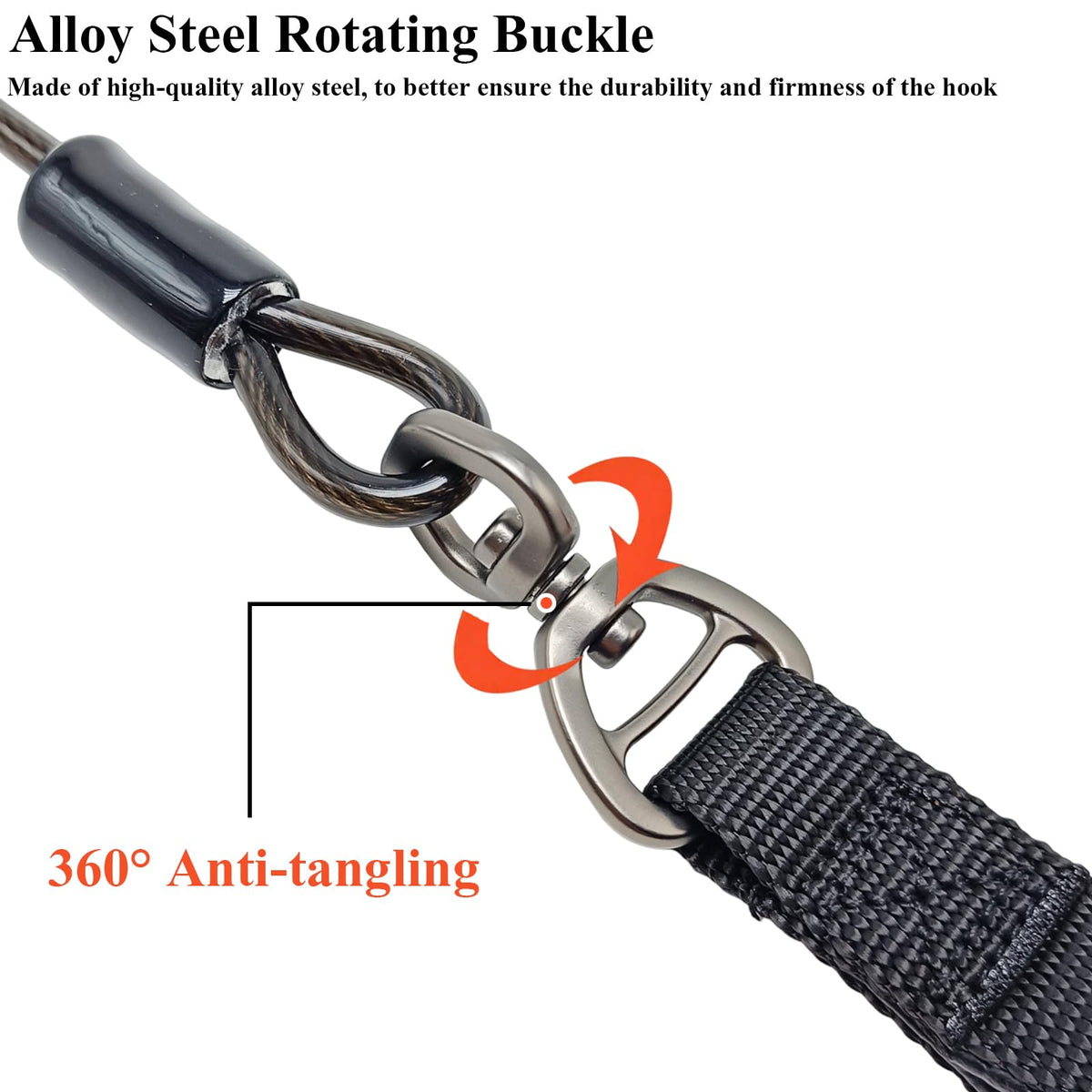 5 Ft Chewproof Steel Wire Dog Slip Lead