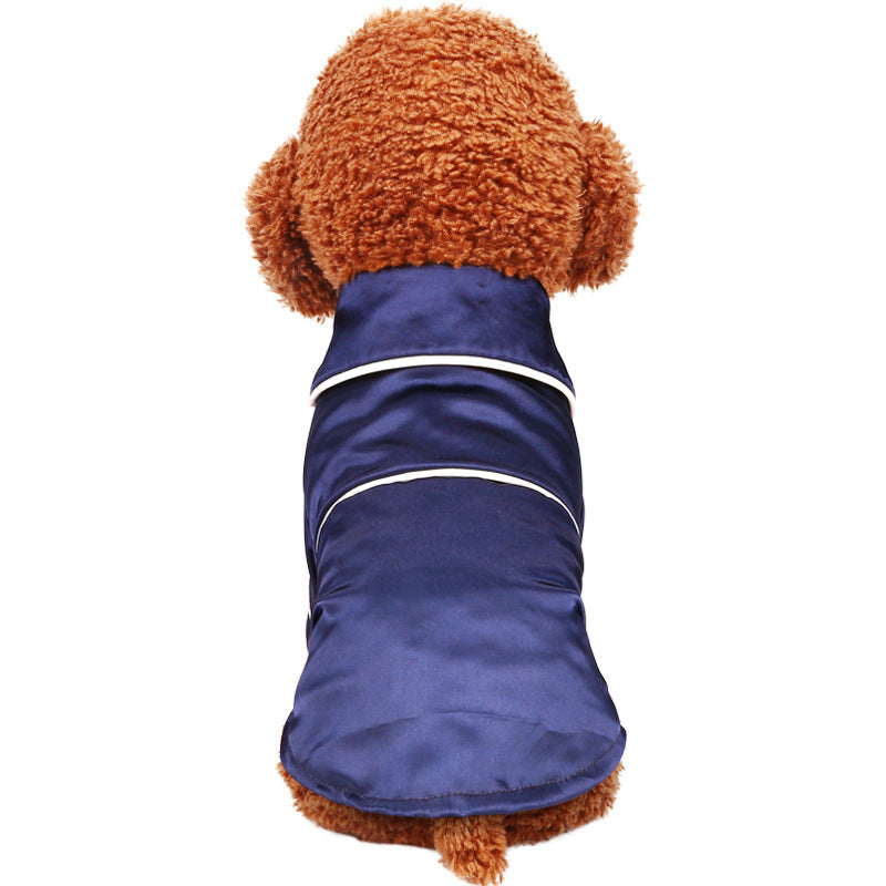 Spring Summer Silk Dog Pajama Robe