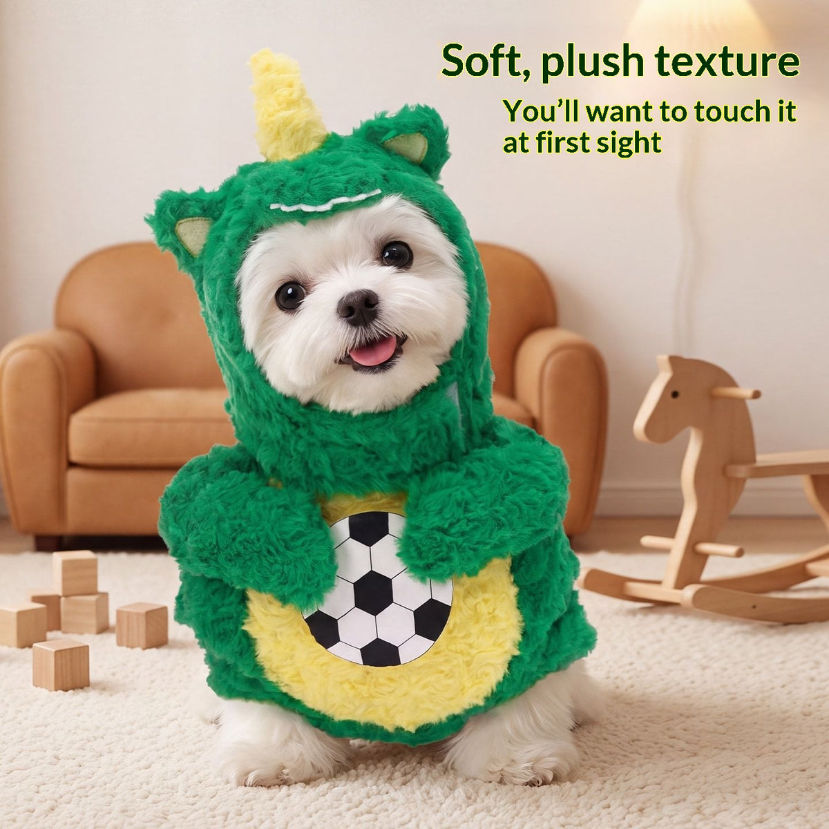 Warm Dinosaur Bear Embroidered Pet Jumpsuit