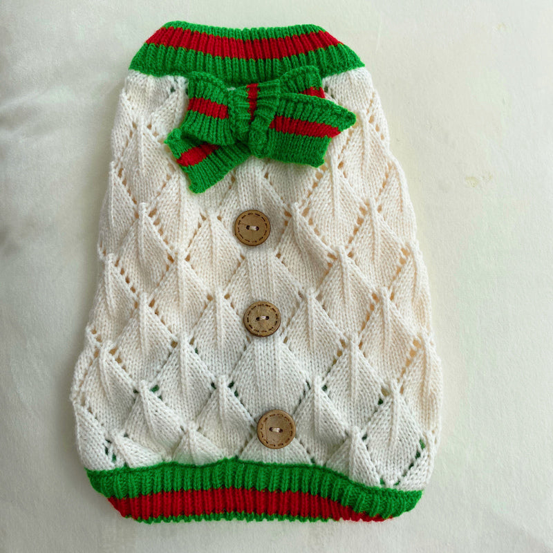 Hollow-Out Knitted Pet Sweater