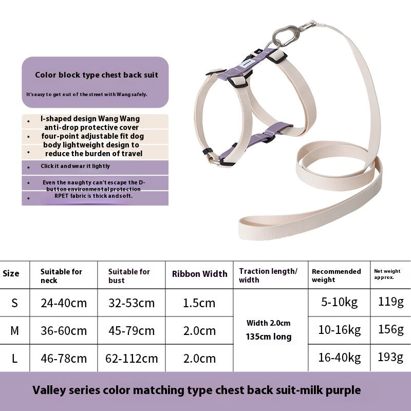 Pet Harness Valley I-Shaped Anti Breaking Loose