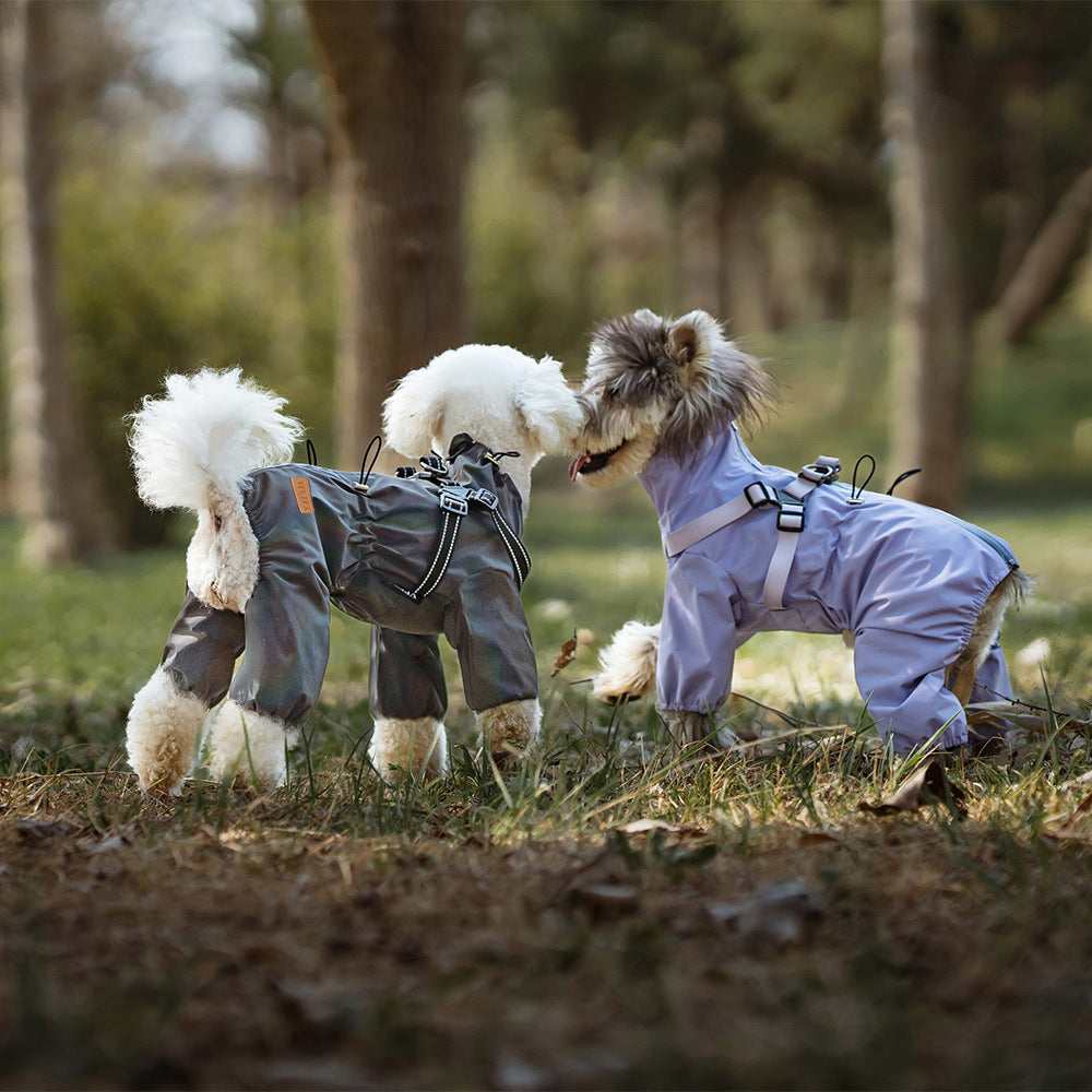 Stylish Dog One-Piece Raincoat