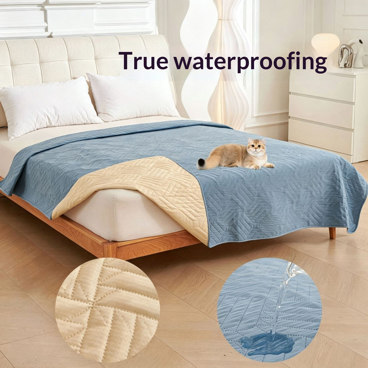 Waterproof Pee-Proof Pet Mattress Pad for Dogs