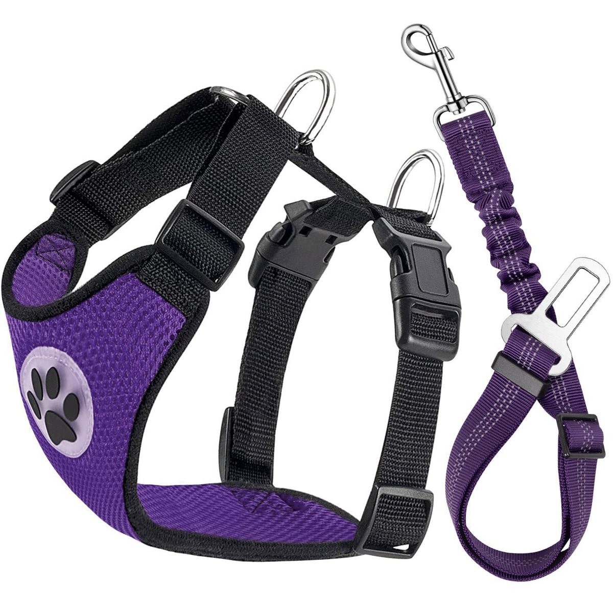 Reflective Dog Leash and Vest Chest Strap