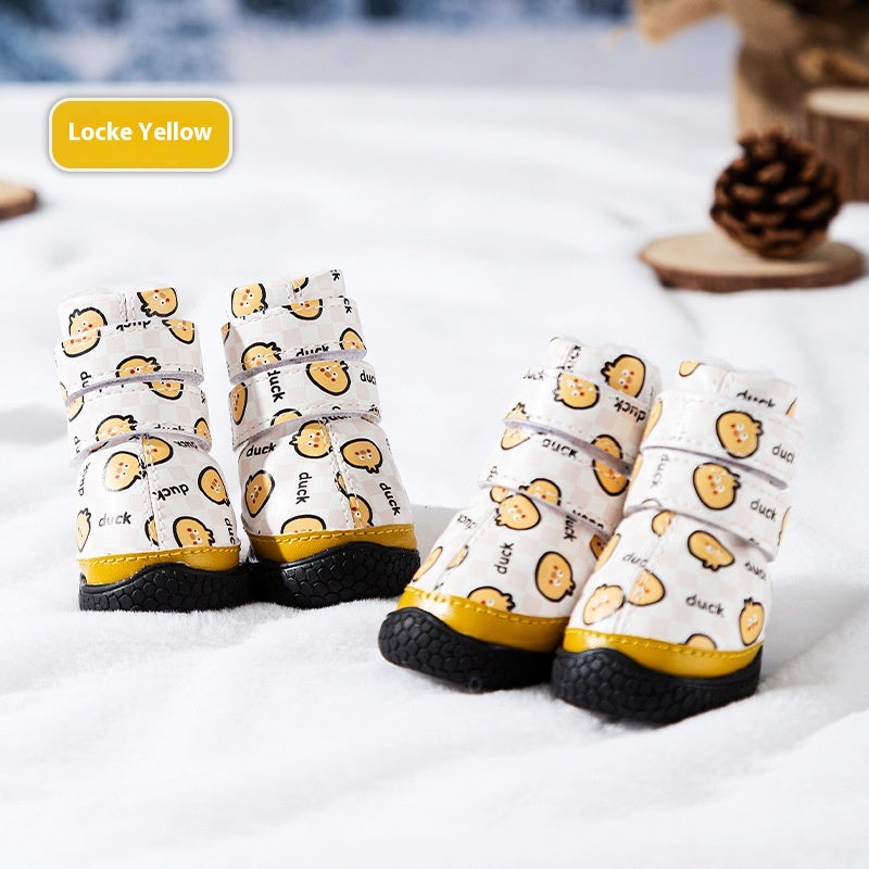 Fleece-Lined Thick Non-Slip Wear-Resistant Pet Boots