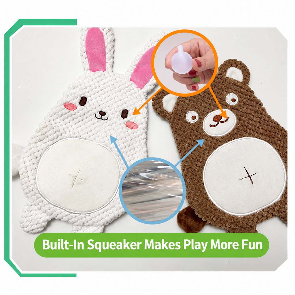 2 Pack No-Stuffing Squeaky Dog Toys