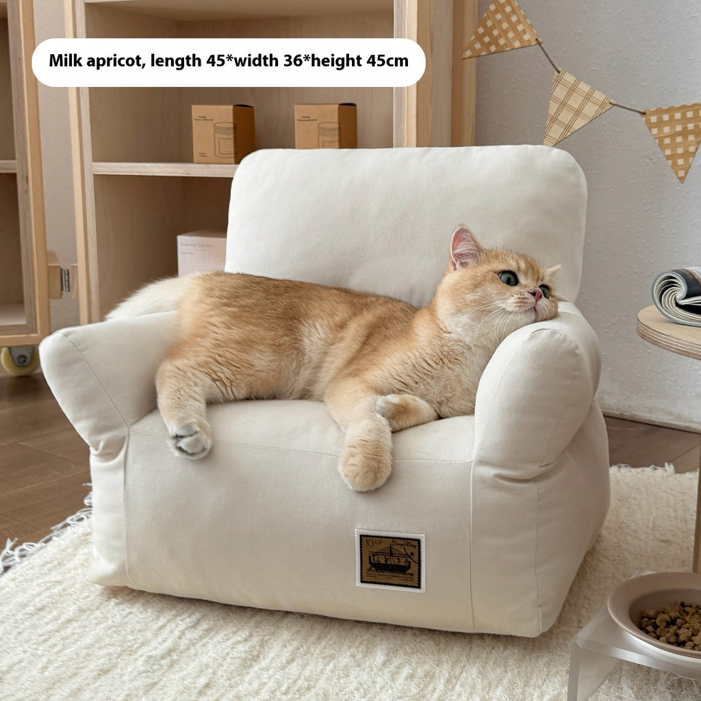 Pet Children'S Small Sofa Autumn And Winter Cathouse Doghouse Sand Removable And Washable Cool Feeling Pet Bed