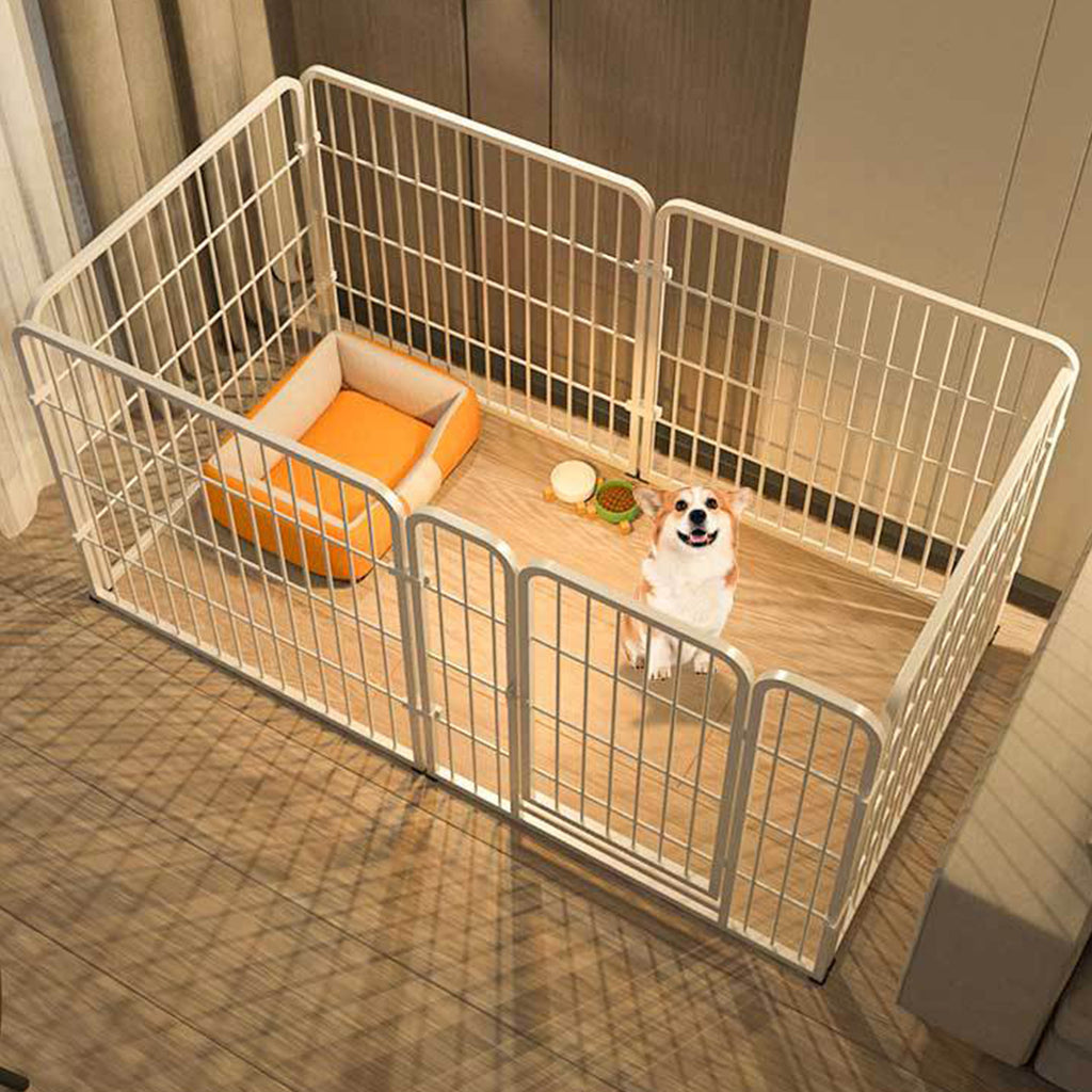 6Panel Dog Pet Puppy Playpen Metal Indoor Outdoor Dog Fence For Small Medium Dog