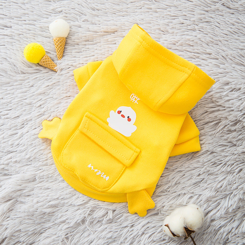 New Hooded Sweater Cute Bear Two-Legged Clothes Small Dog Pet Clothes