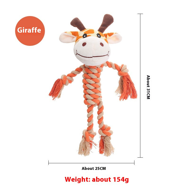 Plush Dog Toy Animal Shape Bite-Resistant Molar Pet Products
