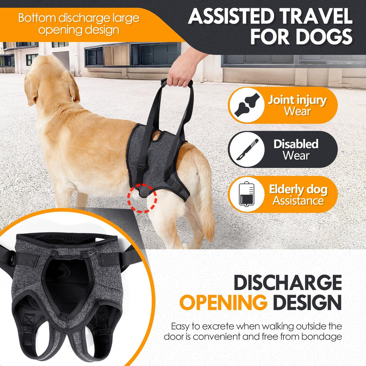 Adjustable Dog Lift Harness for Large Dogs