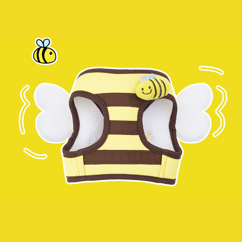 Small Bee Dog Leash and Harness Set