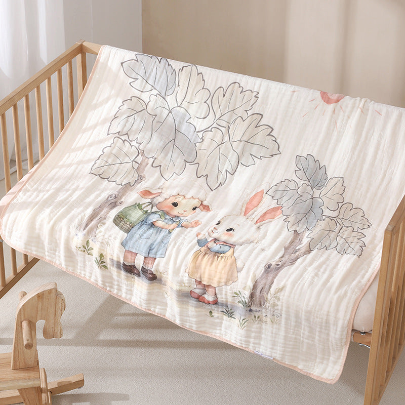 One-Piece Cartoon Cotton Baby Blanket