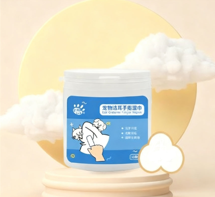 Pet Ear Cleaning Finger Wipes Ear Care Finger Gloves