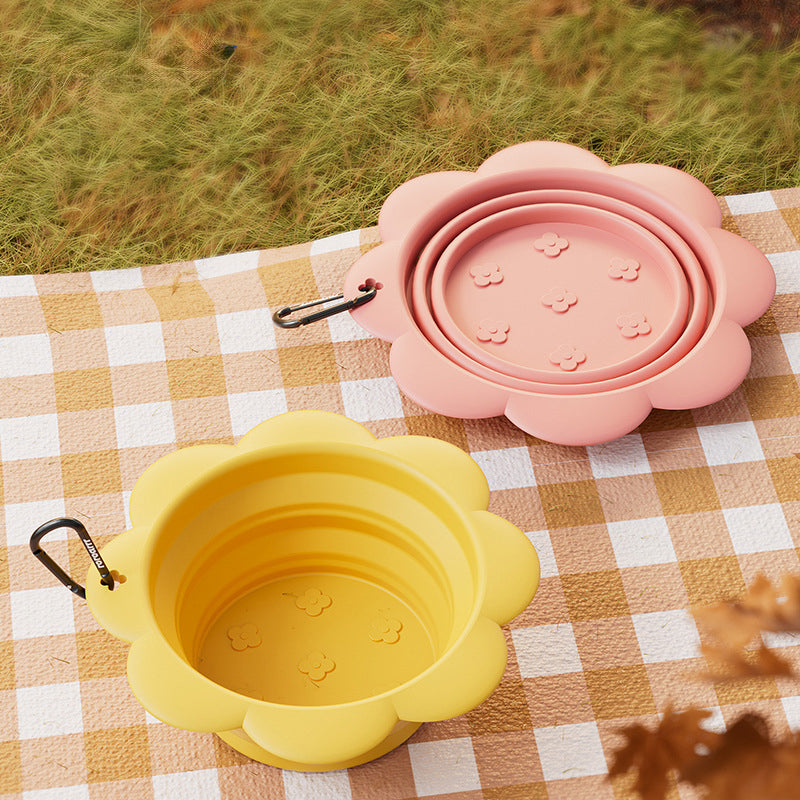 Collapsible Dog Food And Water Bowl