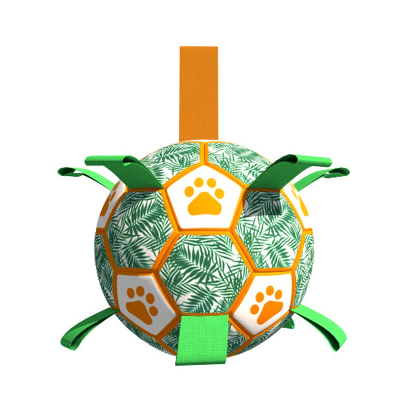 Interactive Pet Football Toys With Grab Tabs Dog Bite Chew Balls Pets Accessories Puppy Outdoor Training Soccer 5.91-7.48In