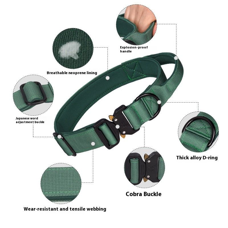 Tactical Collar Nylon Pet Release Buckle Outdoor Collar