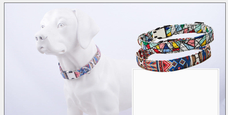 Ethnic Style Semi-Metal Buckle Metal Pet Collar