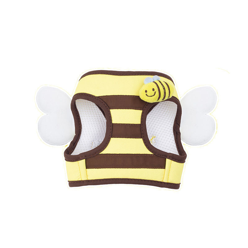 Small Bee Dog Leash and Harness Set