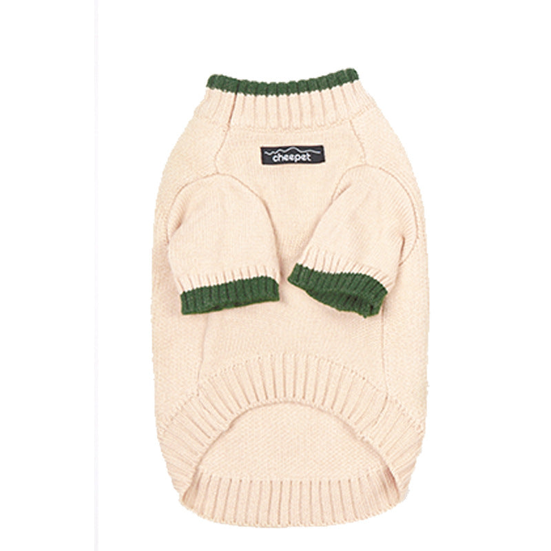 Fall Winter Two-Leg Contrast Color Pet Sweater