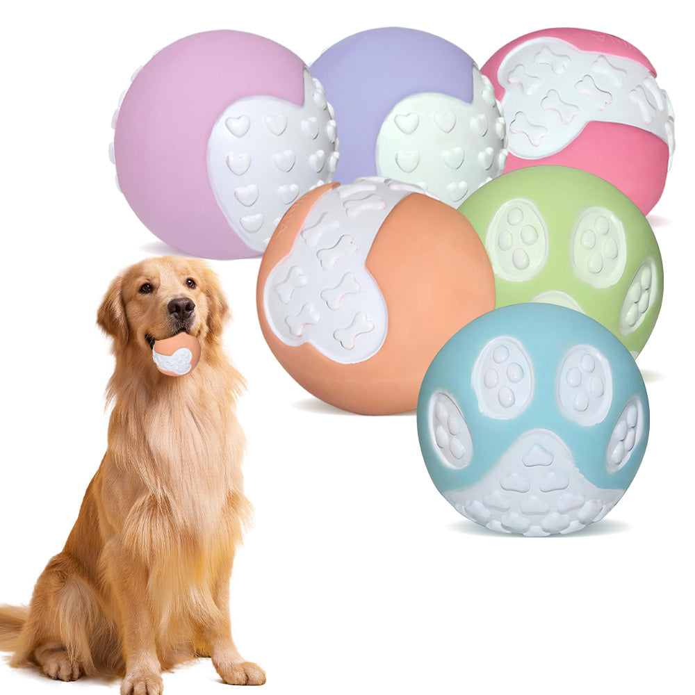 12 Pcs Non-Toxic Dog Toy Ball Hard Rubber Solid Ball Cleaning Teeth Durable To Chew And High Rebound Great Pet Play Training Supplies