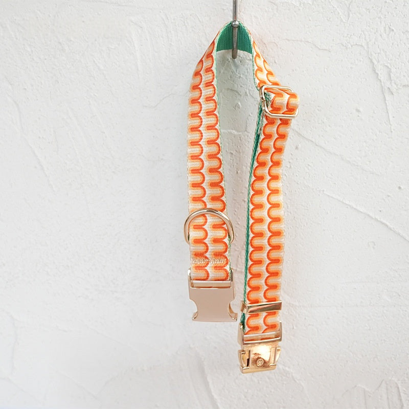 Soft Chinese-Style Dog Collar And Leash Set