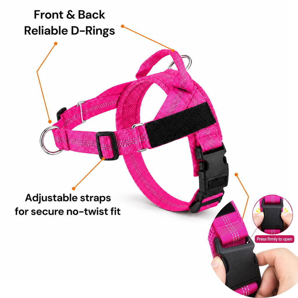No-Pull Reflective Dog Harness With Padded Handle