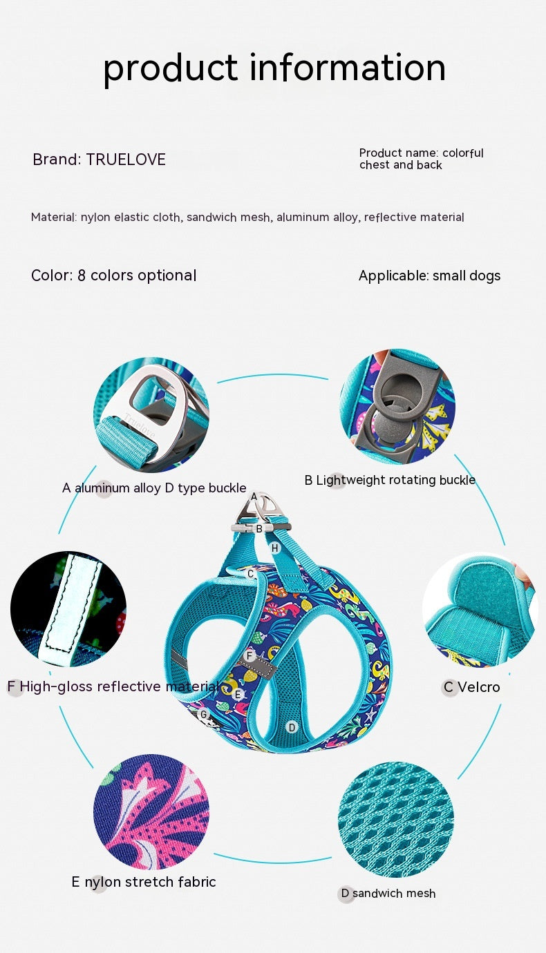 Dog Vest Strap Hand Holding Rope Breathable Lightweight